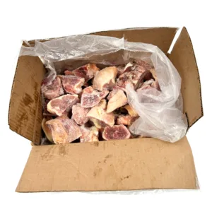 Frozen cut hard chicken leg back attached