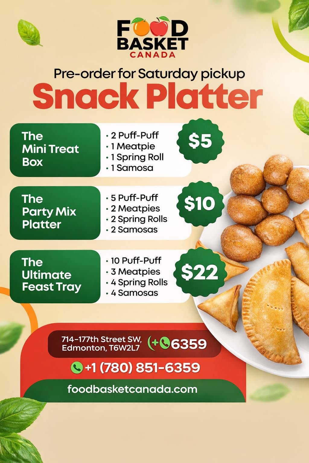 Snack Platter ( Saturday Pickup)